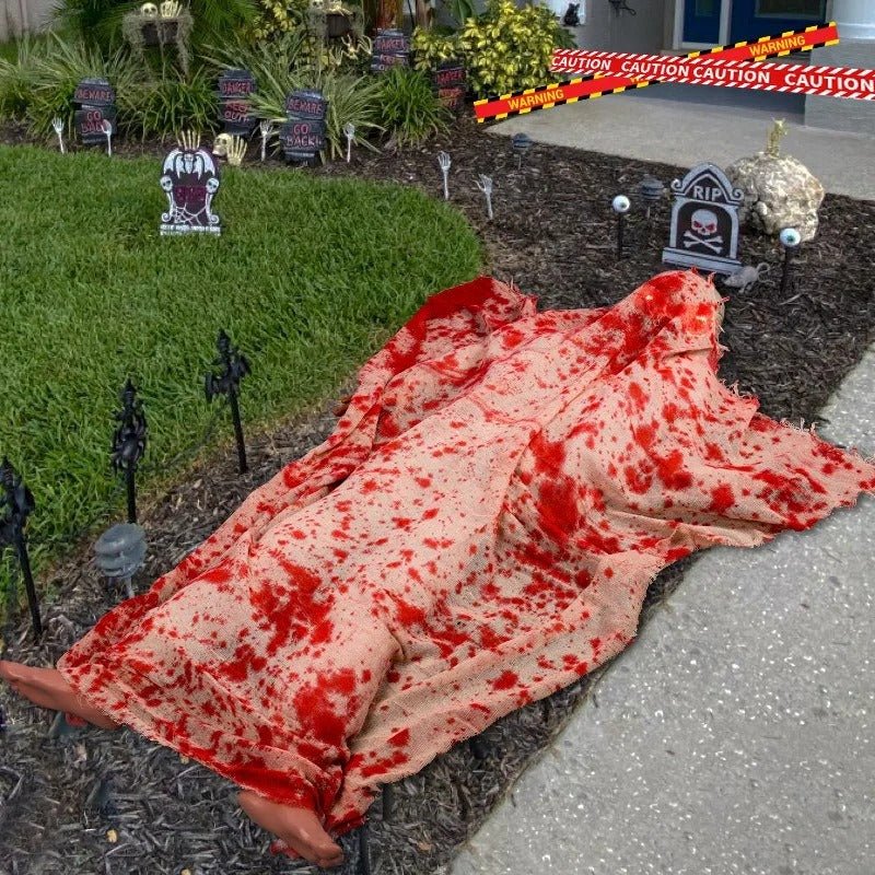 Halloween Horror Voice-Activated Corpse - Spooky Sound & Light Specter