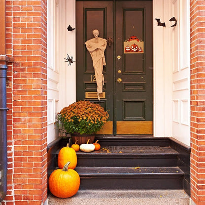 Halloween Signs House Listing Atmosphere Night Light - Wooden Door Hanging Decor