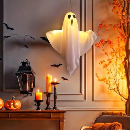 Halloween LED Glow Ghost - Flying Ghost Lights Halloween Decorations