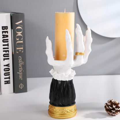Halloween Candle Holder - Palm Tray Witch Hand Candle Holder Halloween Home Party Decorative