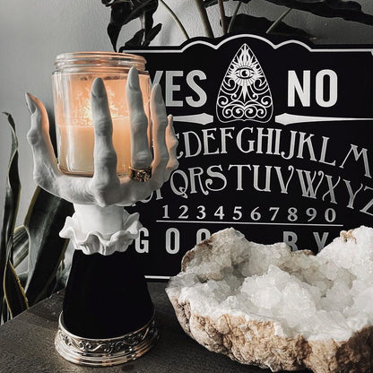 Halloween Candle Holder - Palm Tray Witch Hand Candle Holder Halloween Home Party Decorative