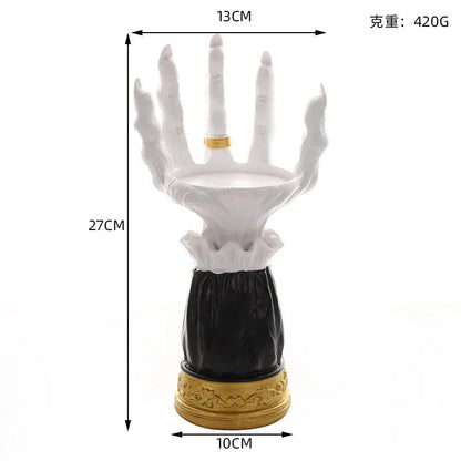 Halloween Candle Holder - Palm Tray Witch Hand Candle Holder Halloween Home Party Decorative