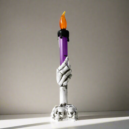 Halloween Party Decor LED Skeleton Hand Candle Holder - Candle Light Lamp for Halloween Decorations