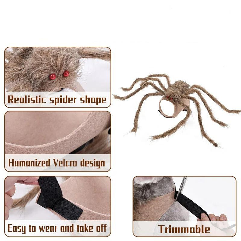 Dog Spider Costume Halloween Pet Clothes - Big Spider Costume for Dogs and Cats, Spooky Pet Halloween Costumes.