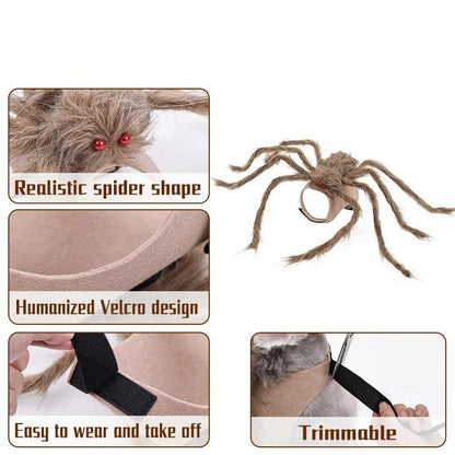 Dog Spider Costume Halloween Pet Clothes - Big Spider Costume for Dogs and Cats, Spooky Pet Halloween Costumes.