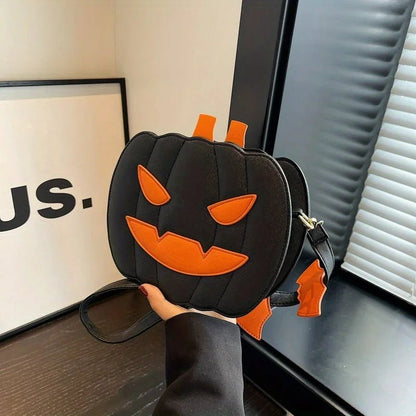 Halloween Pumpkin Crossbody Bag - Spooky Chic Style Pumpkin Purse