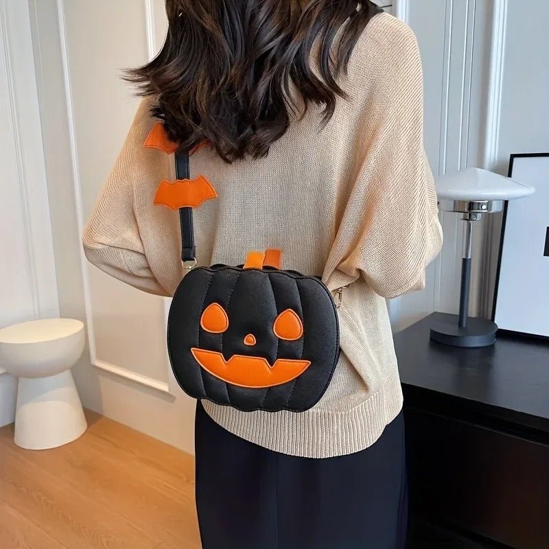 Halloween Pumpkin Crossbody Bag - Spooky Chic Style Pumpkin Purse