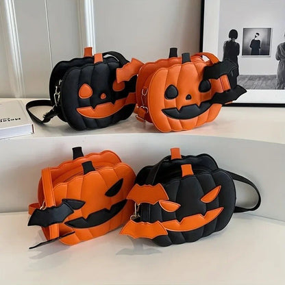 Halloween Pumpkin Crossbody Bag - Spooky Chic Style Pumpkin Purse