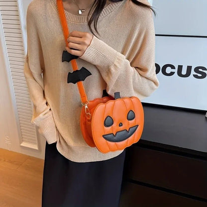 Halloween Pumpkin Crossbody Bag - Spooky Chic Style Pumpkin Purse