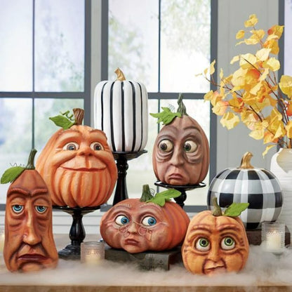 Halloween Pumpkin Outdoor Decorations - Ghost Party Yard Decor with Pumpkin Head for Courtyard Decoration