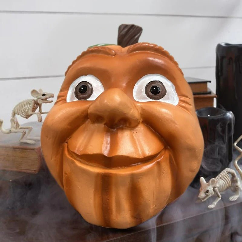Halloween Pumpkin Outdoor Decorations - Ghost Party Yard Decor with Pumpkin Head for Courtyard Decoration