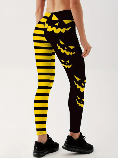 Sexy Halloween Leggings - Festive & Functional Pumpkin Leggings