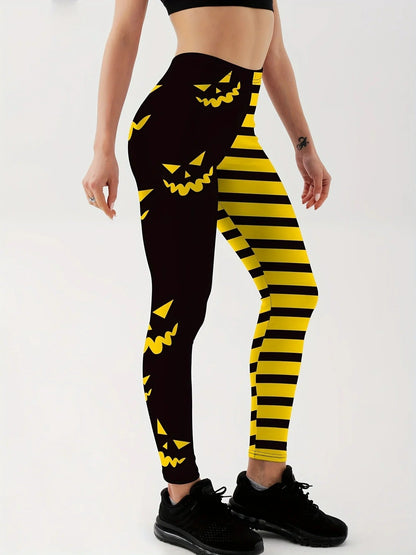 Sexy Halloween Leggings - Festive & Functional Pumpkin Leggings