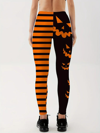 Sexy Halloween Leggings - Festive & Functional Pumpkin Leggings