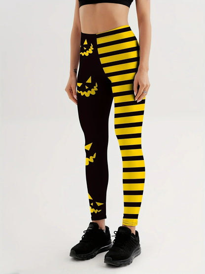 Sexy Halloween Leggings - Festive & Functional Pumpkin Leggings
