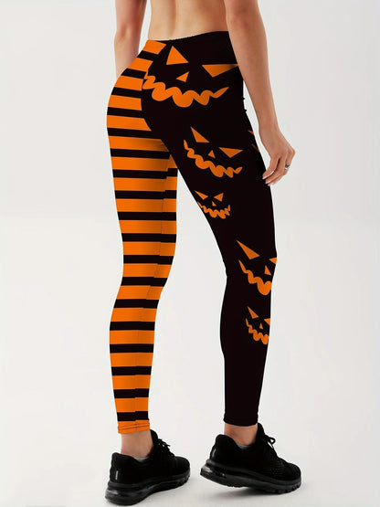 Sexy Halloween Leggings - Festive & Functional Pumpkin Leggings