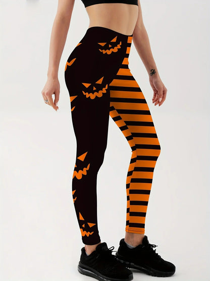 Sexy Halloween Leggings - Festive & Functional Pumpkin Leggings