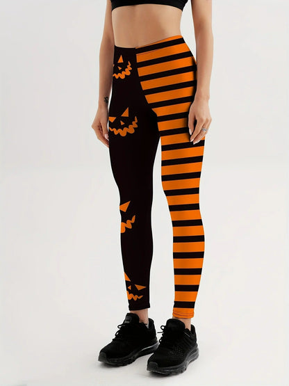 Sexy Halloween Leggings - Festive & Functional Pumpkin Leggings