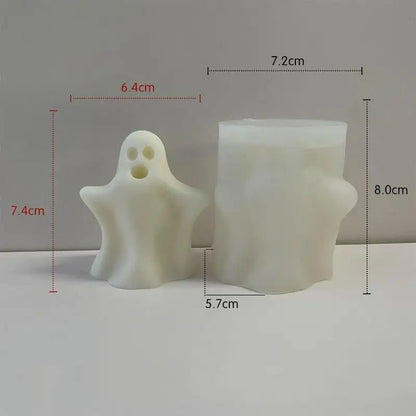 Halloween Ghost Silicone Mold - DIY Festival Party Fun Scented Resin Ornament Ghost Candle Mold for Home Decor