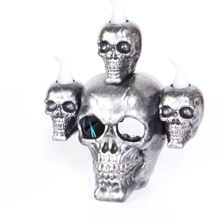 Halloween Skull Lamp Decoration - Electronic Pumpkin Candle Skull LED Light Festival Party Ornament