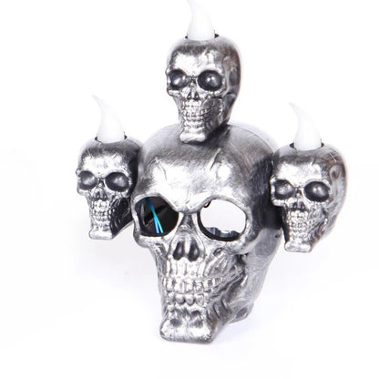 Halloween Skull Lamp Decoration - Electronic Pumpkin Candle Skull LED Light Festival Party Ornament