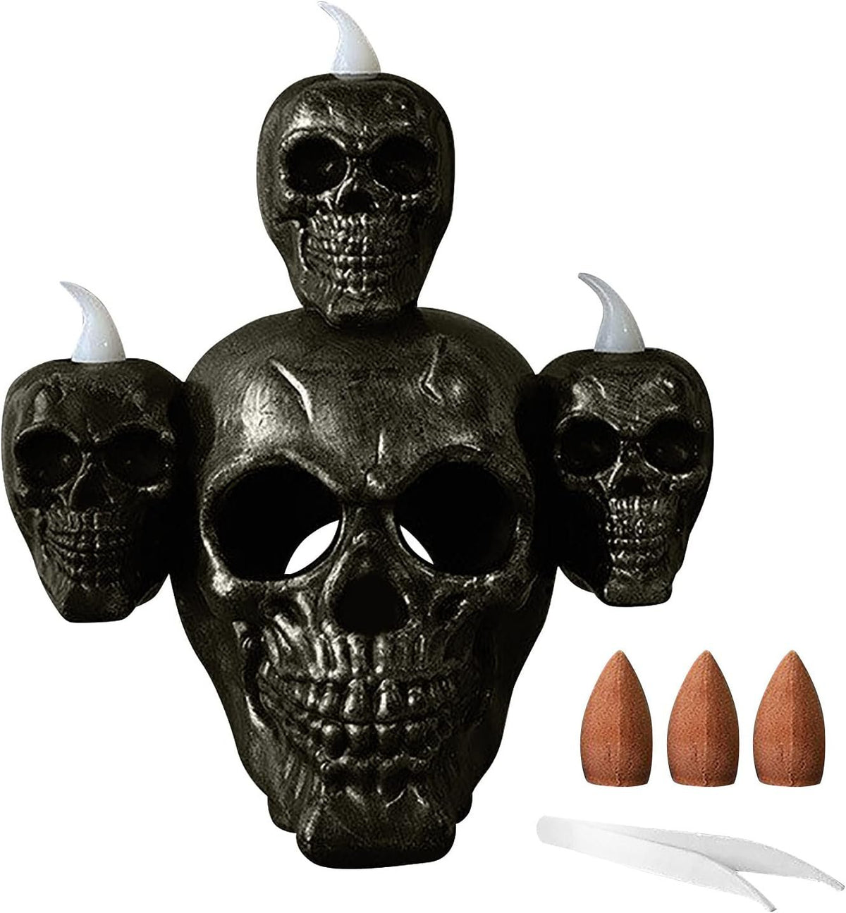 Halloween Skull Lamp Decoration - Electronic Pumpkin Candle Skull LED Light Festival Party Ornament