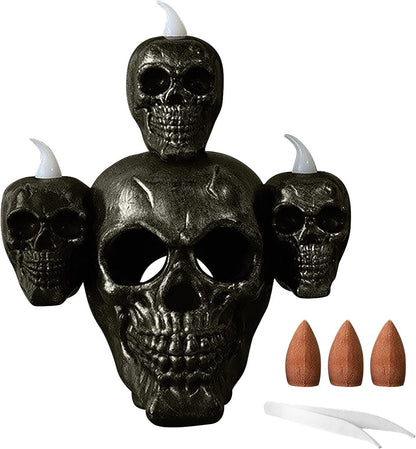 Halloween Skull Lamp Decoration - Electronic Pumpkin Candle Skull LED Light Festival Party Ornament