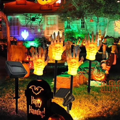 Halloween Solar Stake Lights - Solar Skeleton Hand Stakes Lamp