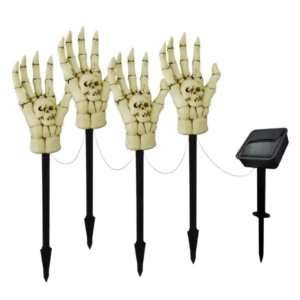 Halloween Solar Stake Lights - Solar Skeleton Hand Stakes Lamp