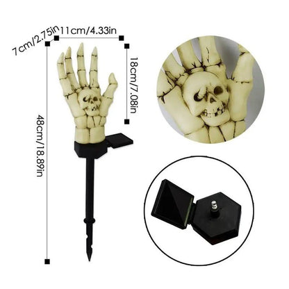 Halloween Solar Stake Lights - Solar Skeleton Hand Stakes Lamp
