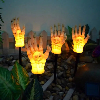 Halloween Solar Stake Lights - Solar Skeleton Hand Stakes Lamp
