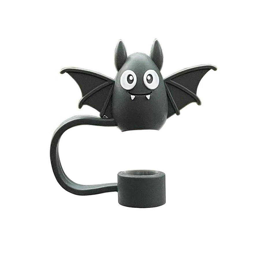 Halloween Stanley Straw Cover Cap - 5PCS Halloween Silicone Straw Topper for Stanley 10mm 0.4in Dust-Proof Reusable Straw Covers for Tumbler