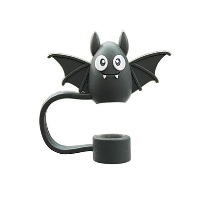 Halloween Stanley Straw Cover Cap - 5PCS Halloween Silicone Straw Topper for Stanley 10mm 0.4in Dust-Proof Reusable Straw Covers for Tumbler