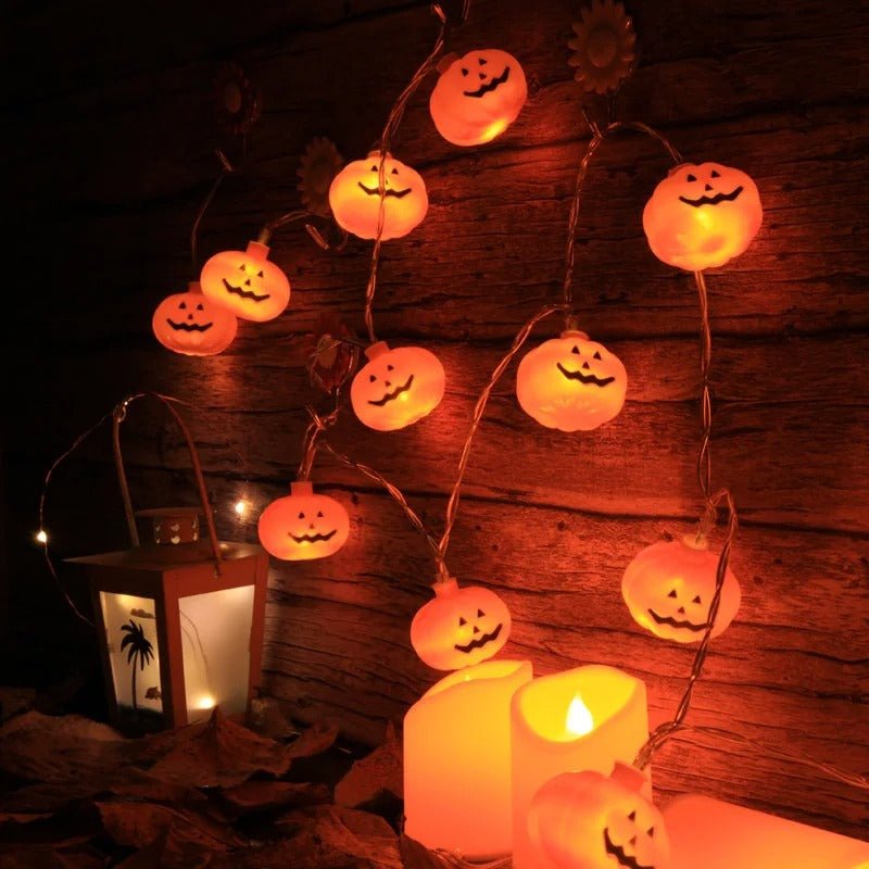 Halloween LED Pumpkin String Lights - Halloween Pumpkin Lights for Indoor and Outdoor Decoration