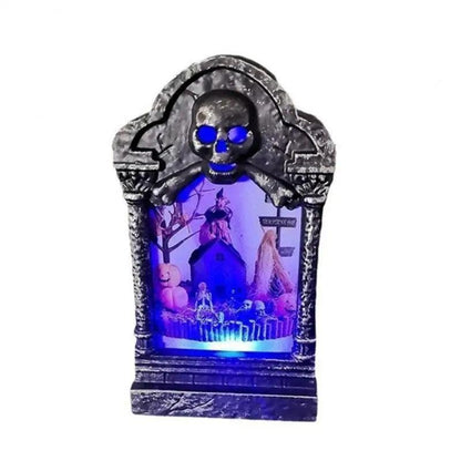 Halloween Tombstones Light LED Decorative Prop - Tombstone Ornament LED Light Up Halloween Graveyard Decorations