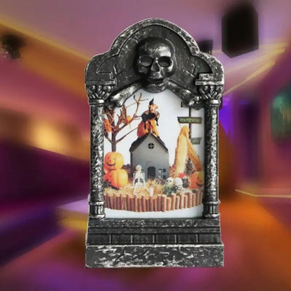 Halloween Tombstones Light LED Decorative Prop - Tombstone Ornament LED Light Up Halloween Graveyard Decorations