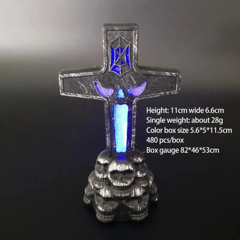 Halloween Tombstones Light LED Decorative Prop - Tombstone Ornament LED Light Up Halloween Graveyard Decorations