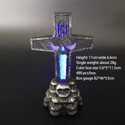 Halloween Tombstones Light LED Decorative Prop - Tombstone Ornament LED Light Up Halloween Graveyard Decorations