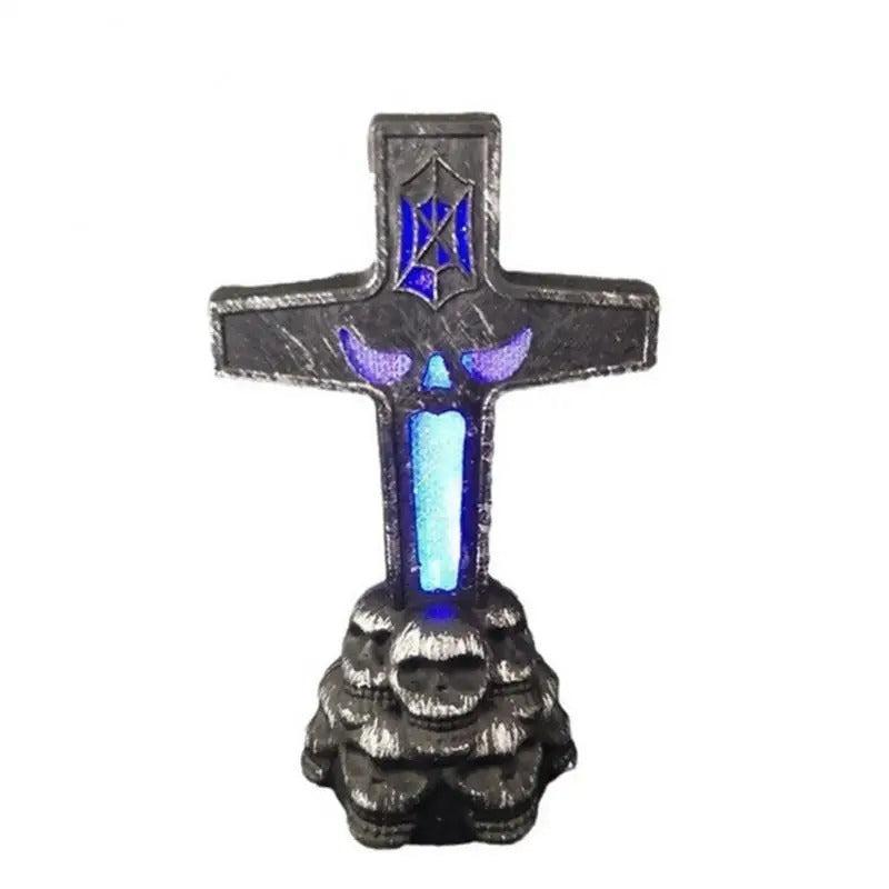 Halloween Tombstones Light LED Decorative Prop - Tombstone Ornament LED Light Up Halloween Graveyard Decorations
