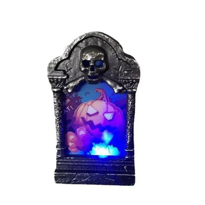 Halloween Tombstones Light LED Decorative Prop - Tombstone Ornament LED Light Up Halloween Graveyard Decorations