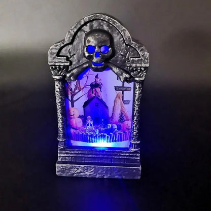Halloween Tombstones Light LED Decorative Prop - Tombstone Ornament LED Light Up Halloween Graveyard Decorations