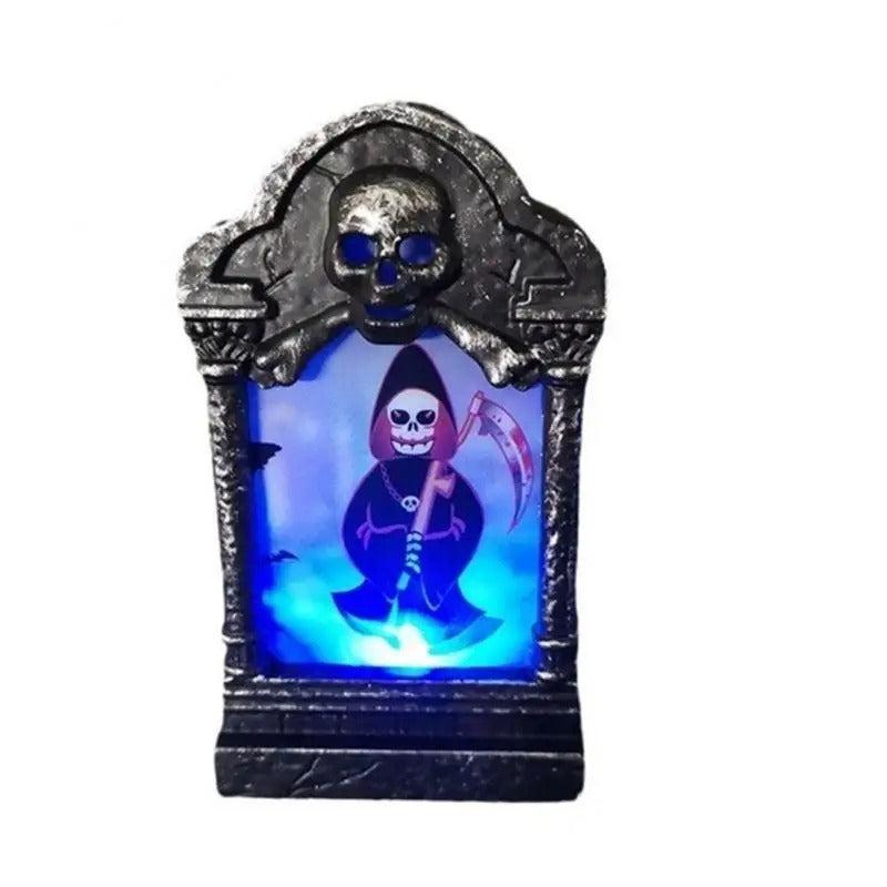Halloween Tombstones Light LED Decorative Prop - Tombstone Ornament LED Light Up Halloween Graveyard Decorations