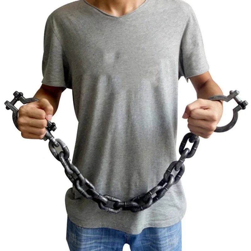 Plastic Chains Halloween Handcuffs - Plastic Fetters Shackle Cosplay Prop