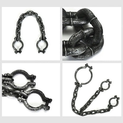 Plastic Chains Halloween Handcuffs - Plastic Fetters Shackle Cosplay Prop