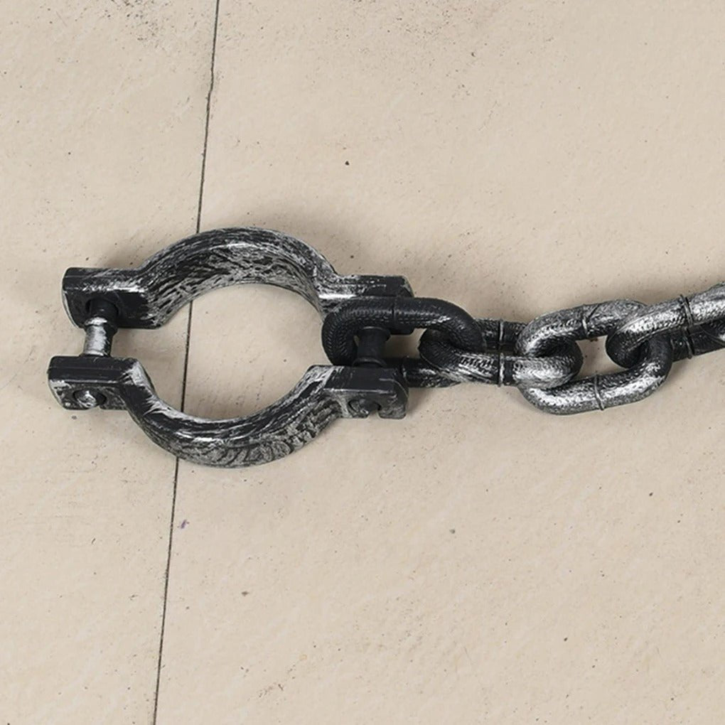 Plastic Chains Halloween Handcuffs - Plastic Fetters Shackle Cosplay Prop