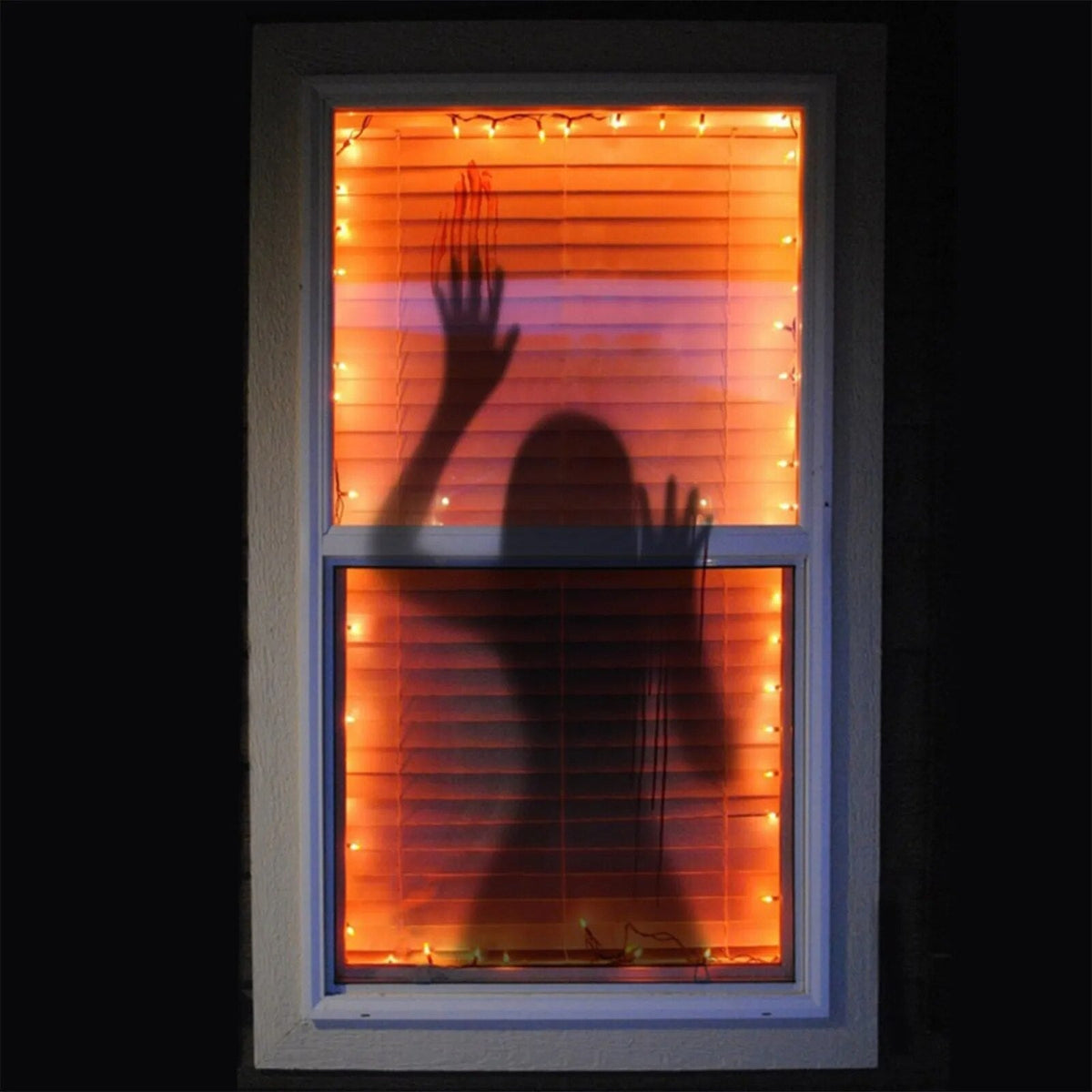 Halloween Wall Stickers Glass Ghost Decorations - Self Adhesive Horror Blood Fingerprints Stickers