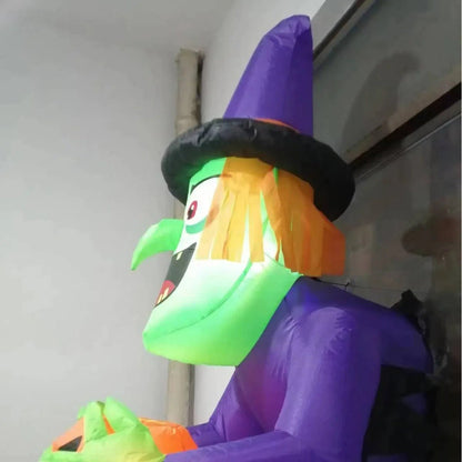 Halloween Inflatable Witch- Spooky Window Decor