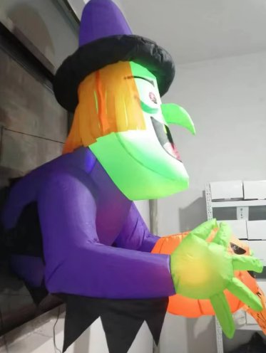 Halloween Inflatable Witch- Spooky Window Decor