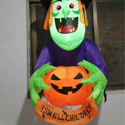 Halloween Inflatable Witch- Spooky Window Decor