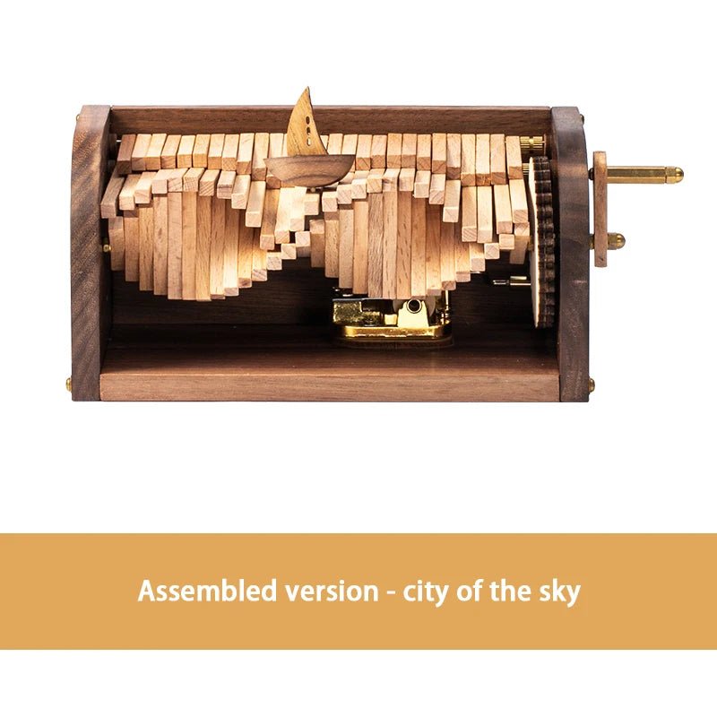 Handcrafted Waives Inspired Wooden Music Box – Chasing the Waves' Melody, Gift-Ready with Elegant Packaging – A Perfect Modern Festival Gift